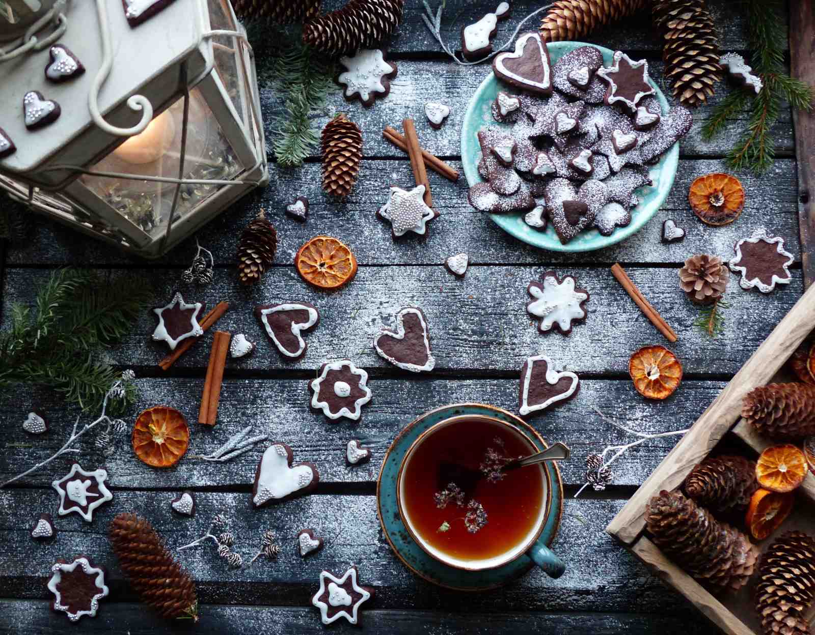 Cozy Winter Cookies & Tea Wall Art