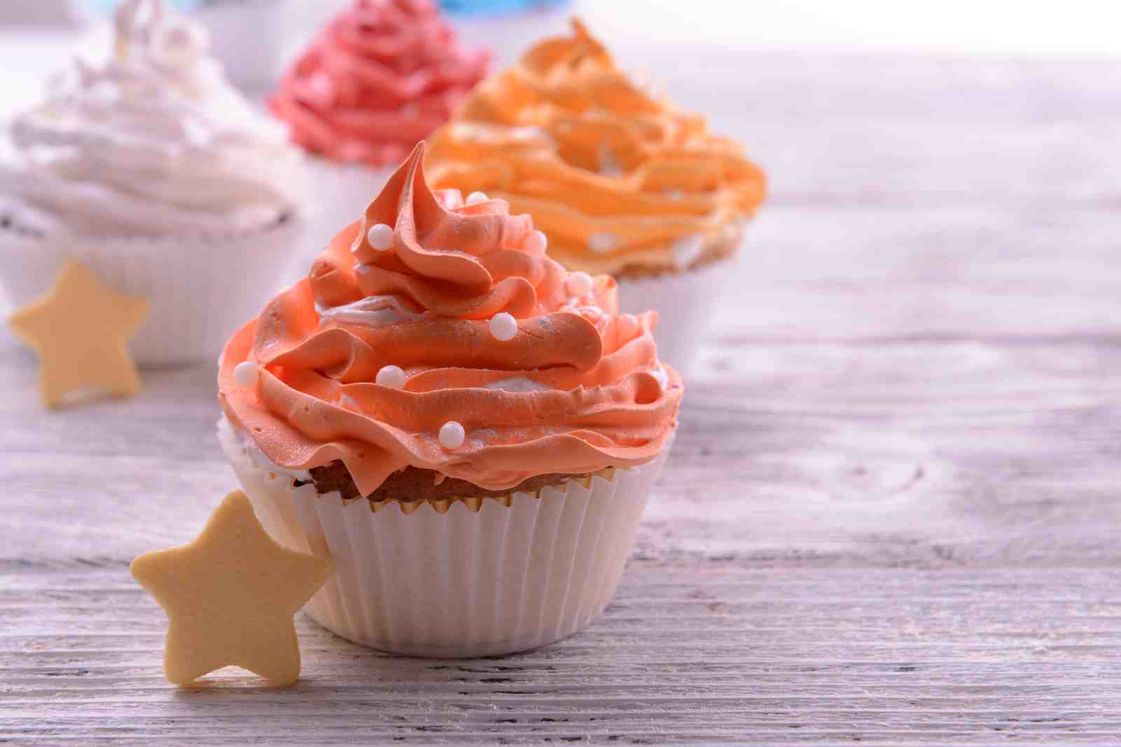 Sweet Orange Cupcake Delight Wall Art