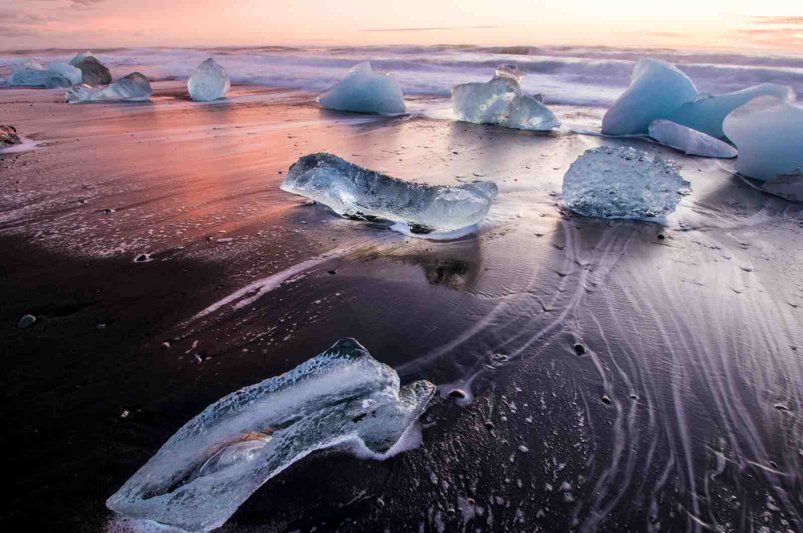 Icelandic Diamond Beach Icebergs Wall Art