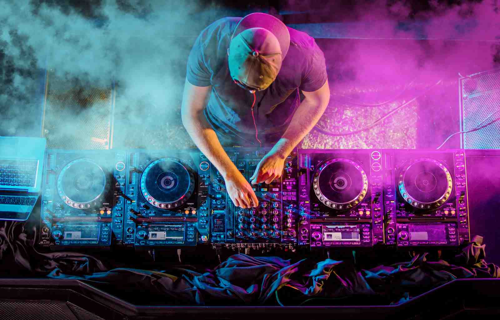 Energetic DJ in Action Wall Art