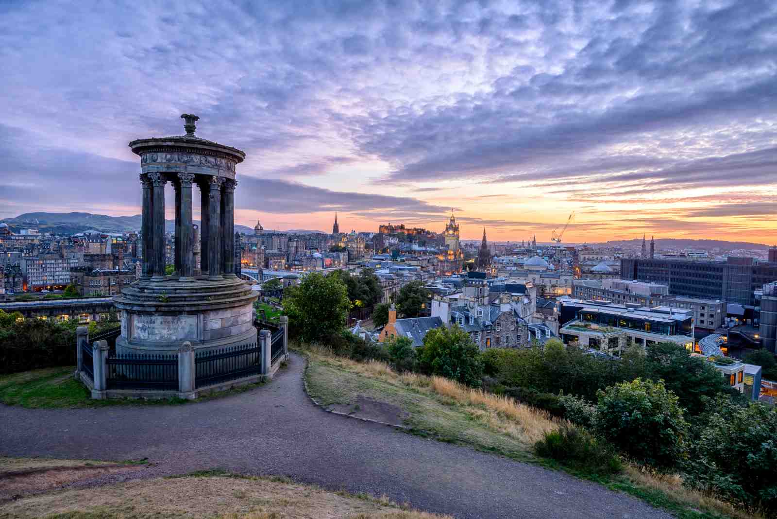 Edinburgh Cityscape Dusk Calton Hill Wall Art