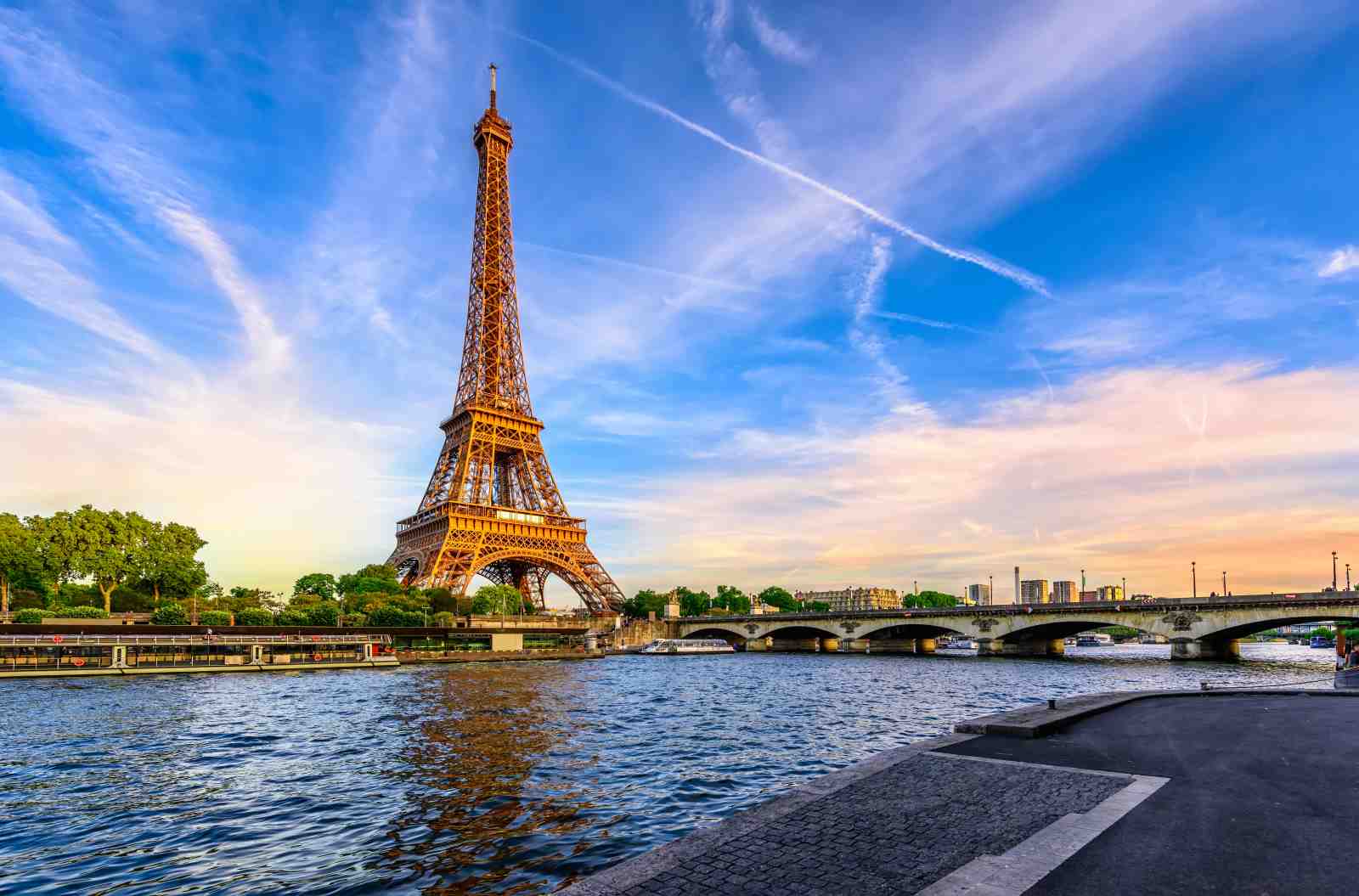 Eiffel Tower Paris River Seine Wall Art