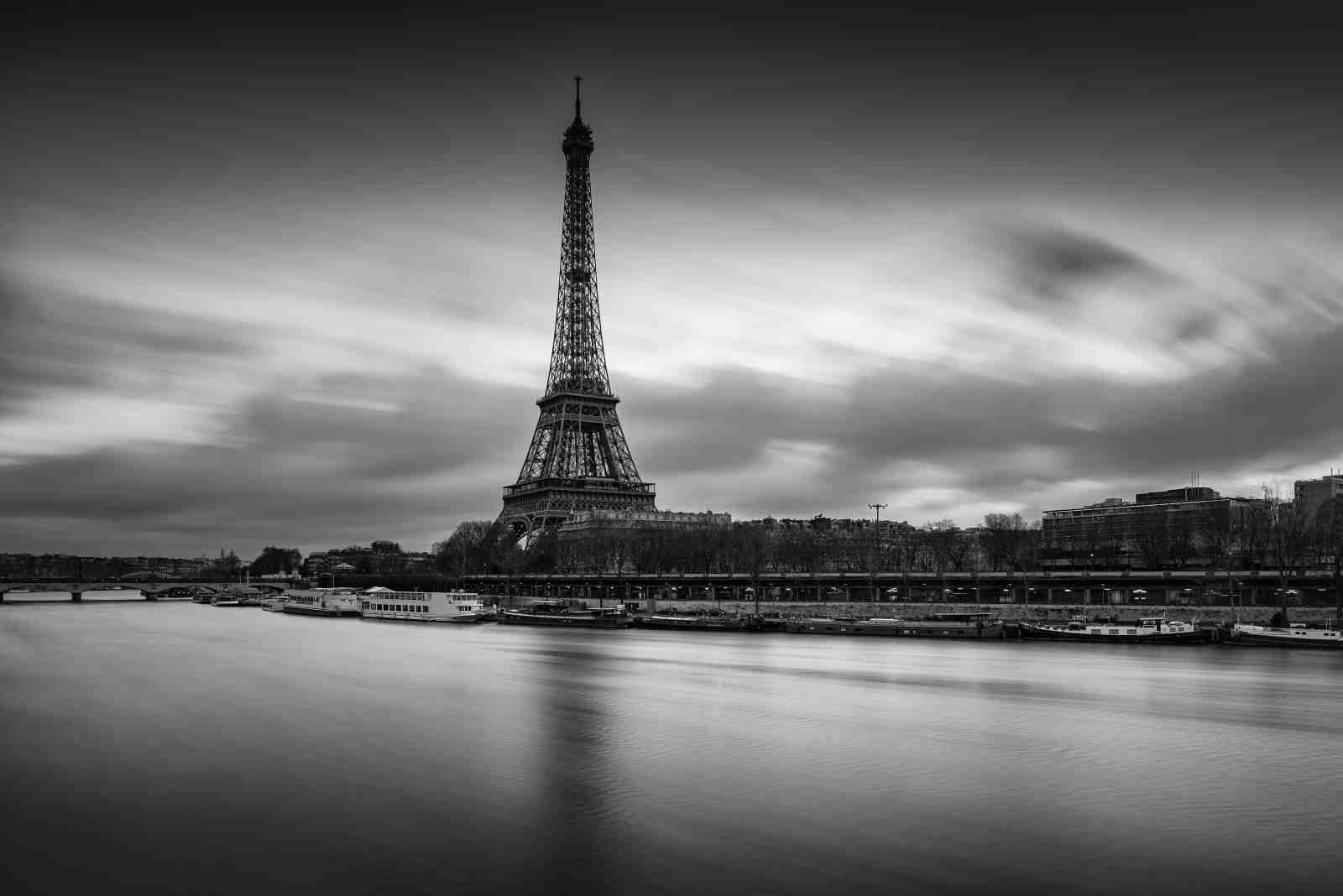 Parisian Elegance Eiffel Tower Long Exposure Wall Art