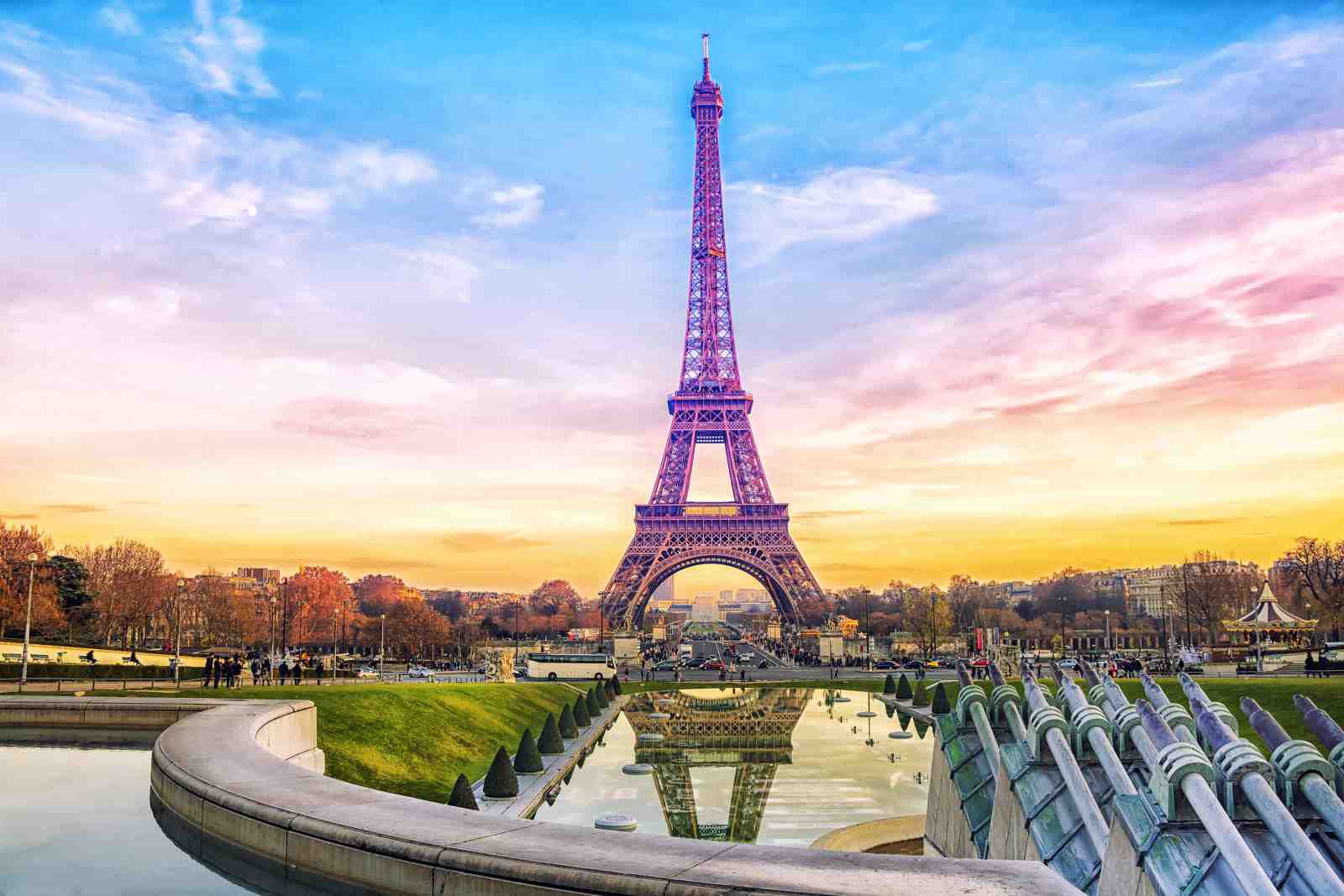 Eiffel Tower Sunset Paris Dream Wall Art