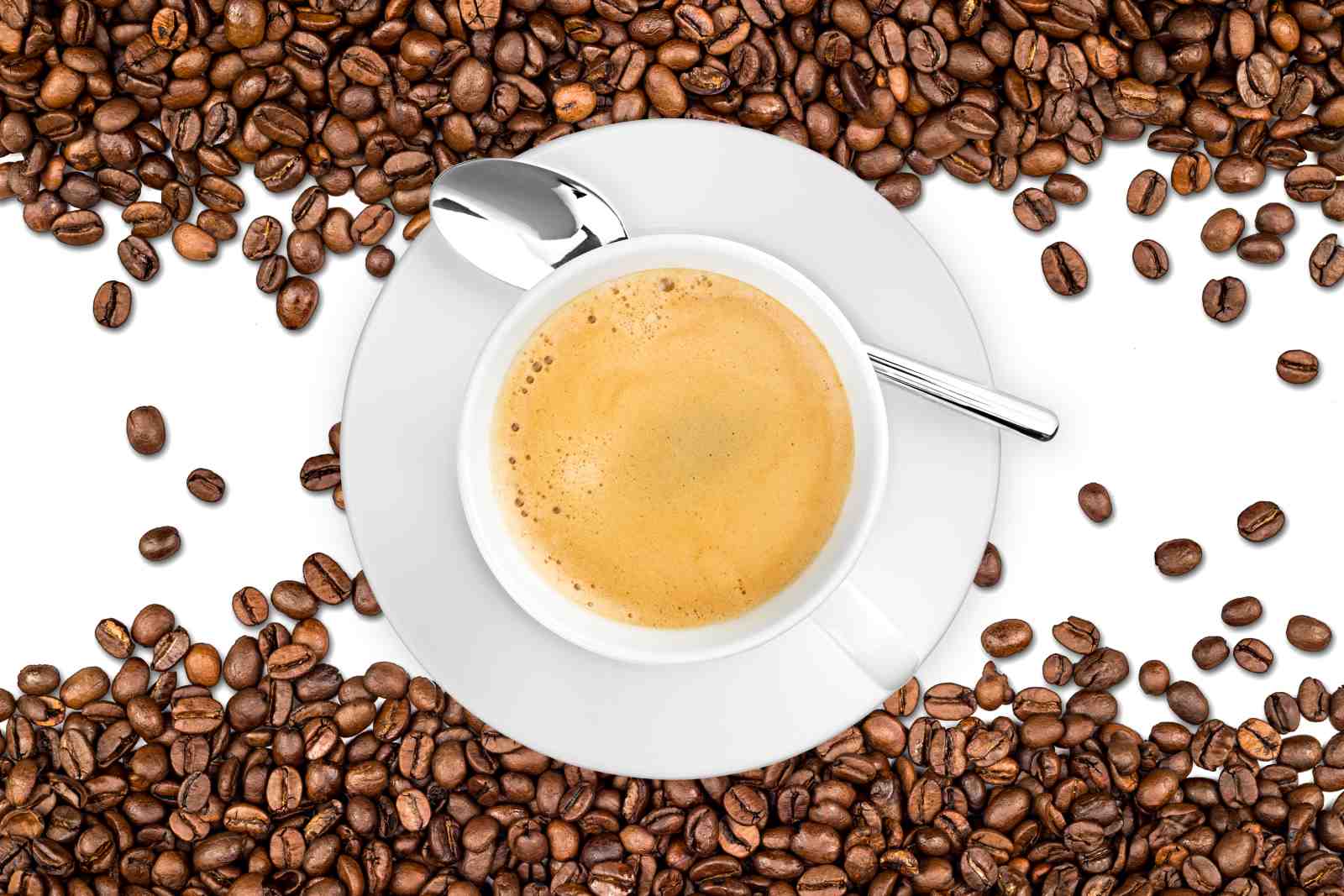 Aromatic Coffee Beans & Cup Wall Art
