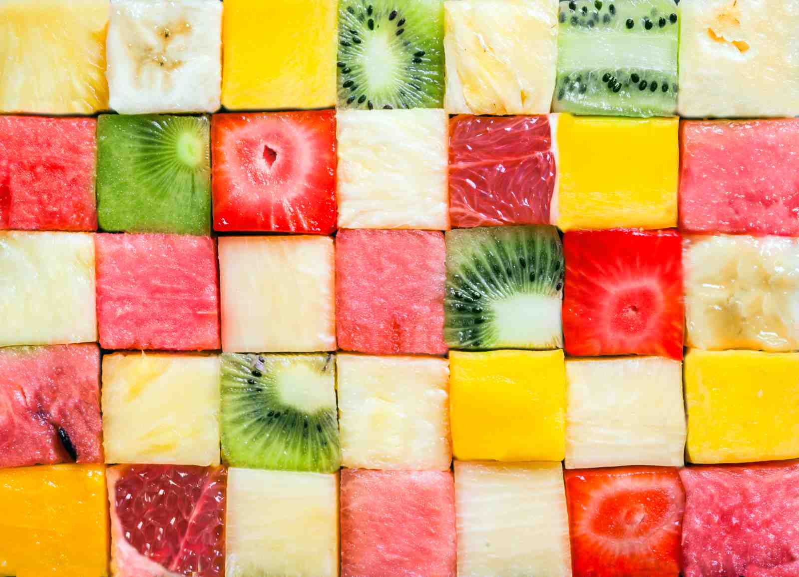 Vibrant Fruit Medley Square Wall Art
