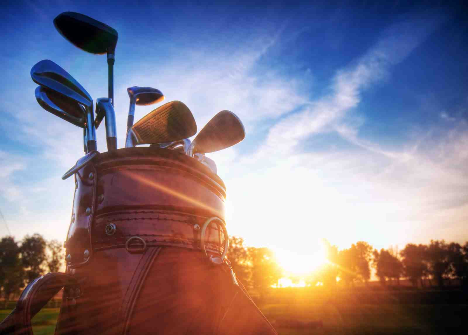 Sunset Golf Bag Wall Art Wall Art