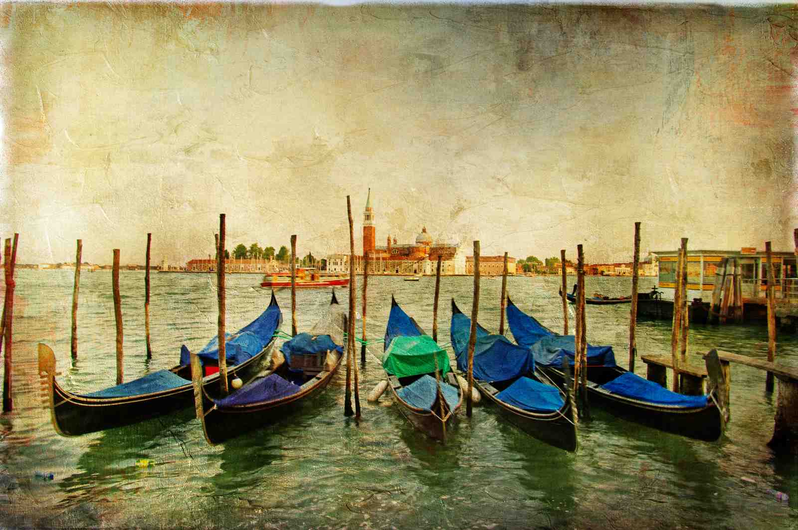 Venetian Gondolas & Bell Tower Wall Art