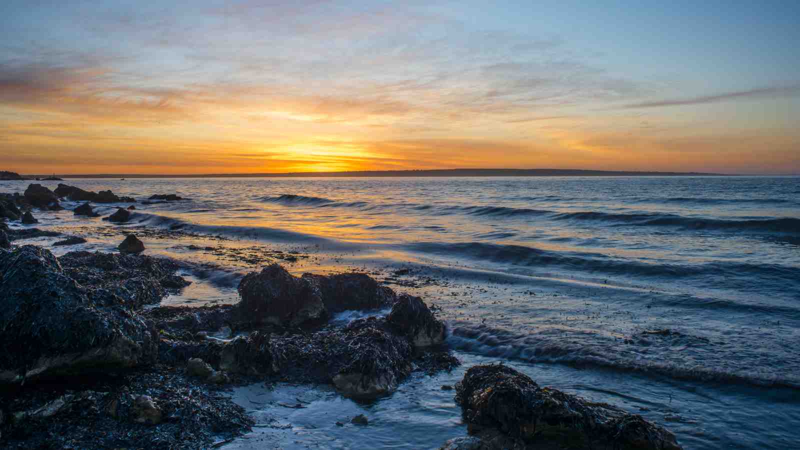 Serene Sunset Beach Landscape Wall Art