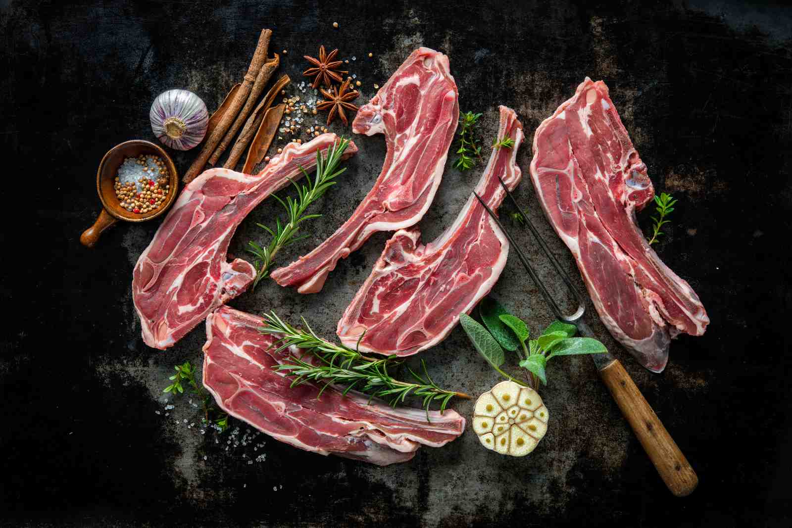 Gourmet Lamb Chops & Spices Wall Art