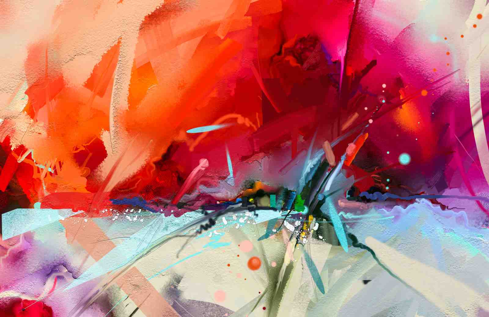 Vibrant Abstract Expressionism Wall Art