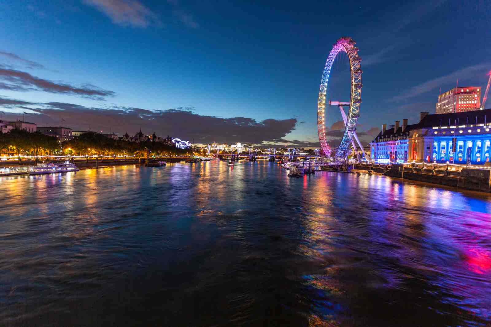 London Eye at Night River Thames Wall Art