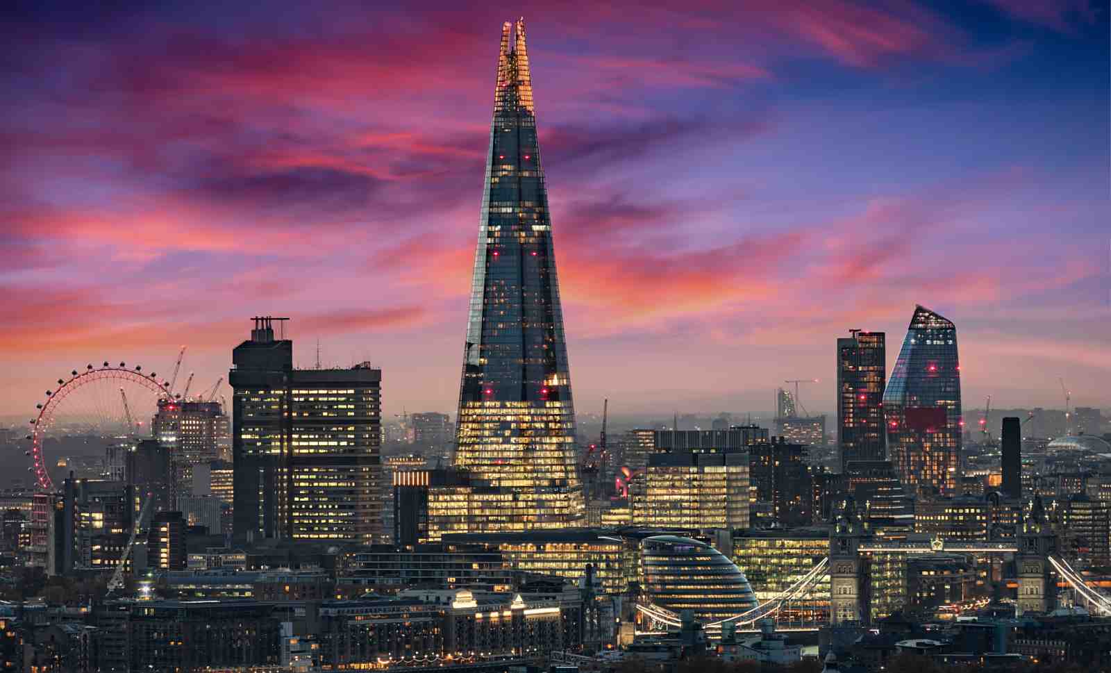 London Skyline at Dusk Wall Art