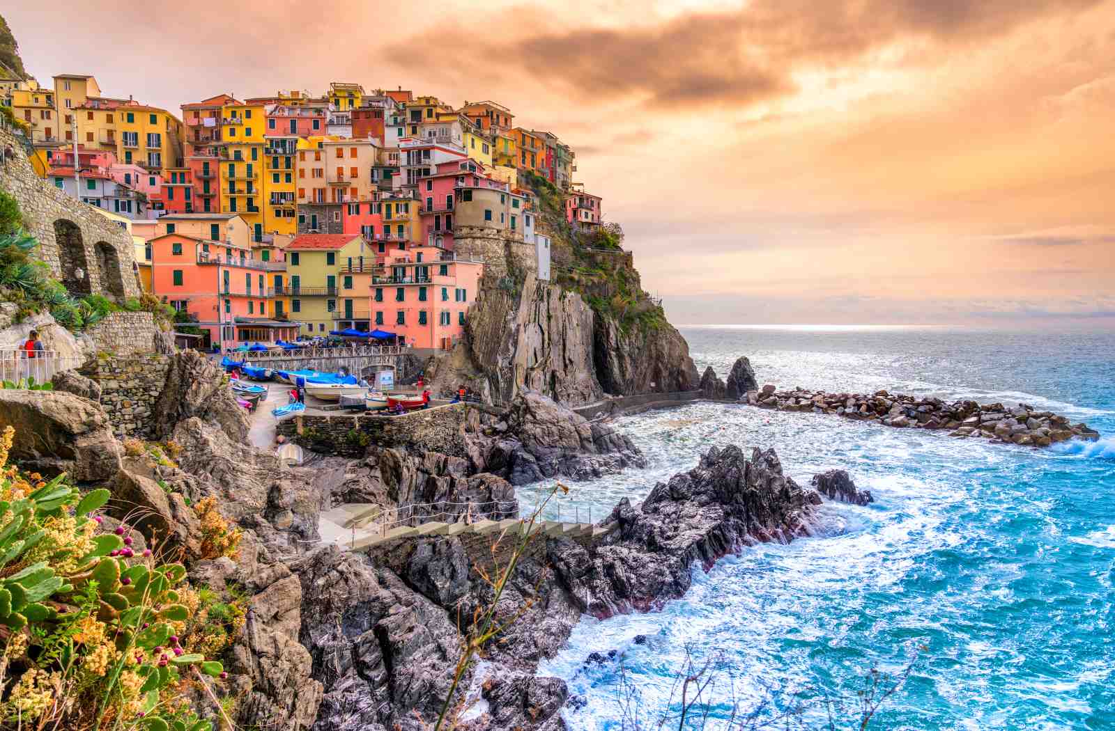 Cinque Terre Village Seascape Wall Art
