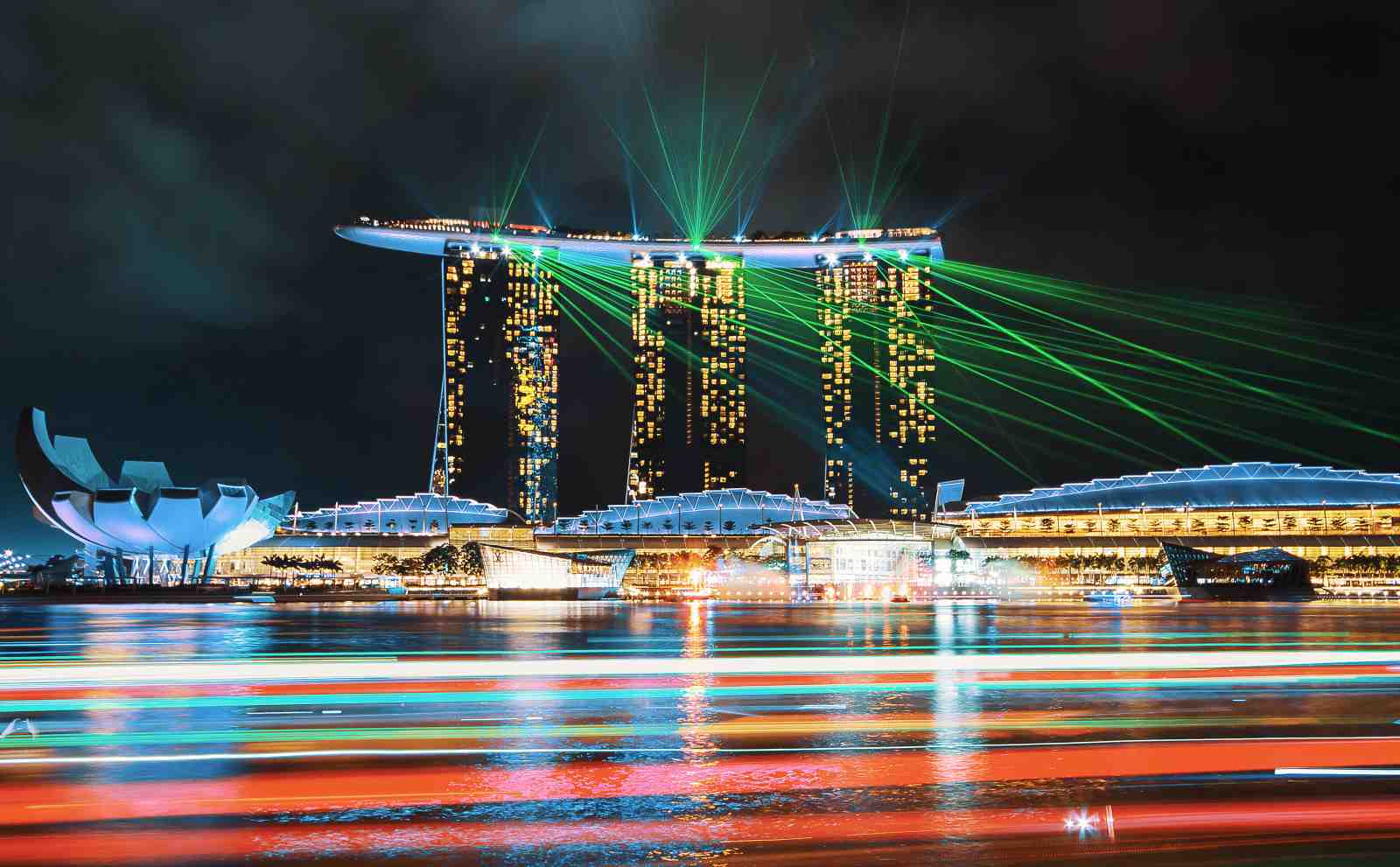 Singapore Marina Bay Lights Wall Art