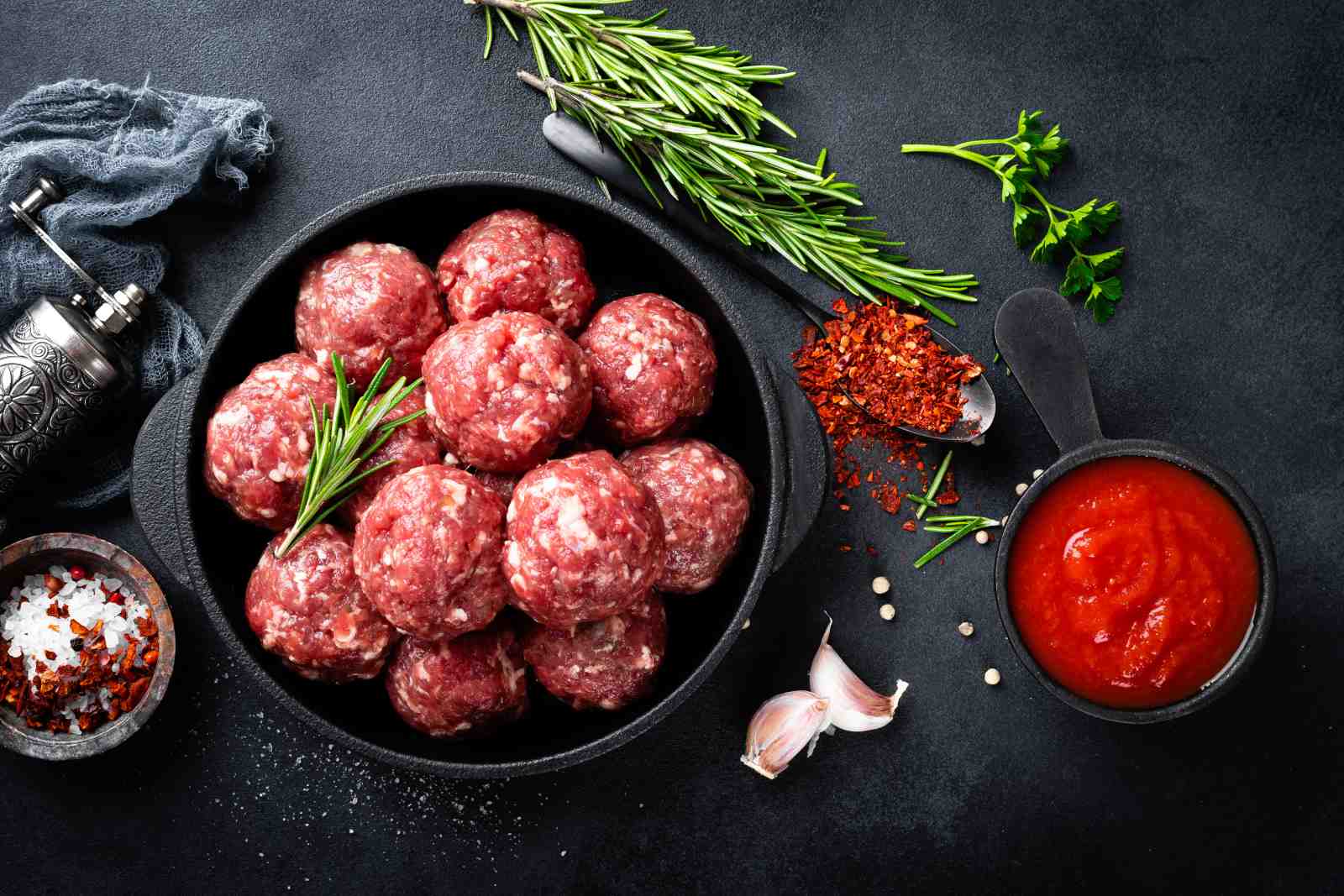 Savory Meatballs & Spices Kitchen Art Wall Art
