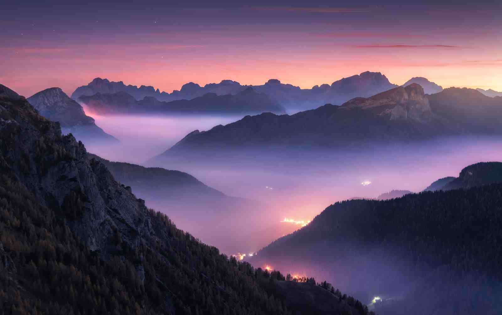 Misty Mountain Serenity Landscape Wall Art