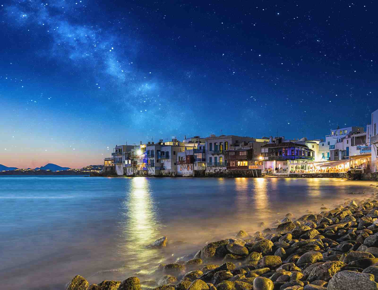 Mykonos Waterfront Dream Wall Art