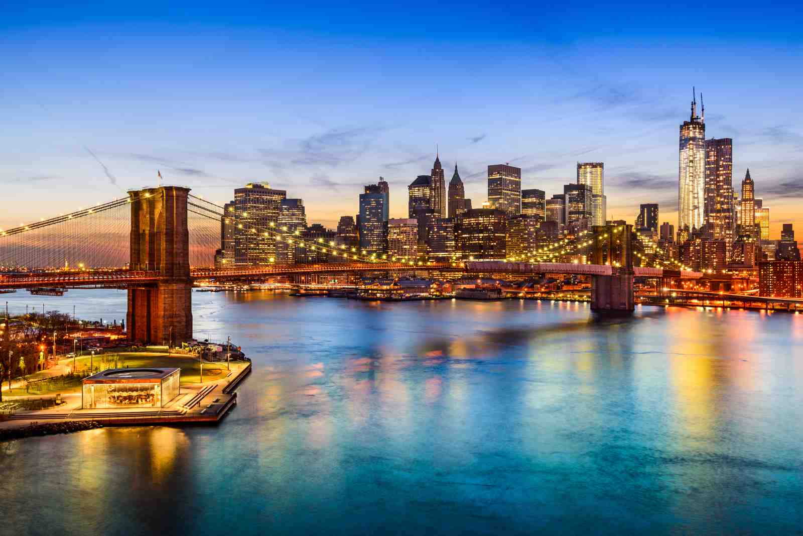 New York City Skyline Brooklyn Bridge Wall Art