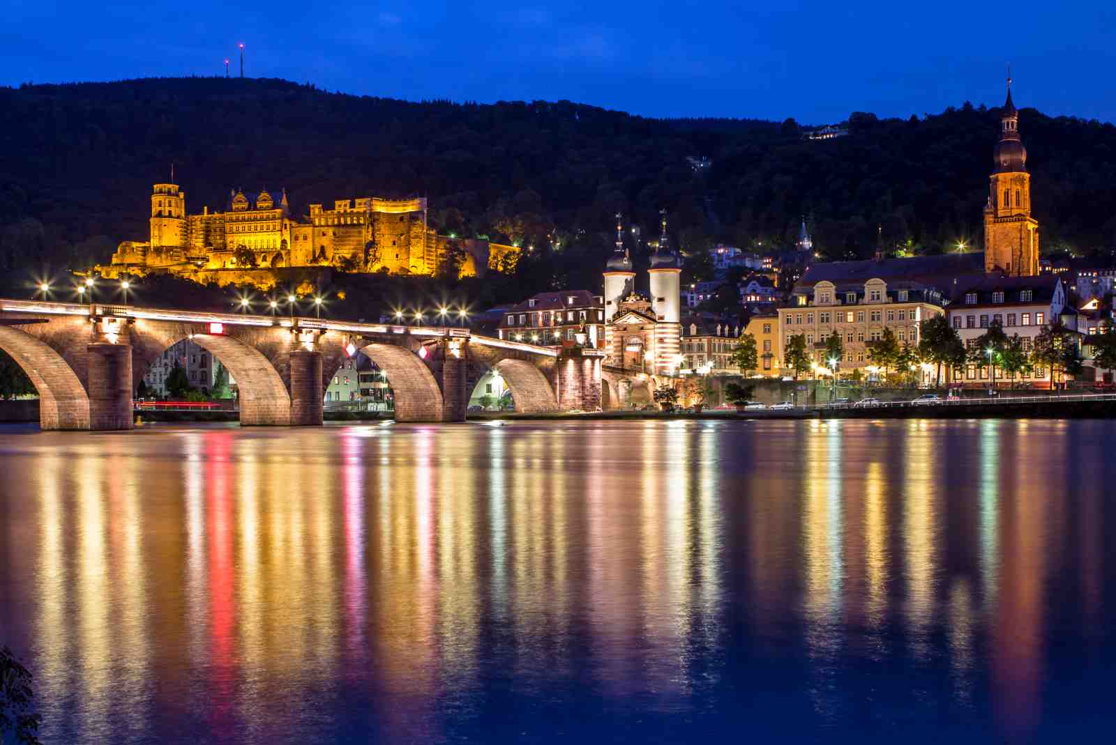 Heidelberg Castle & Bridge Nightscape Wall Art