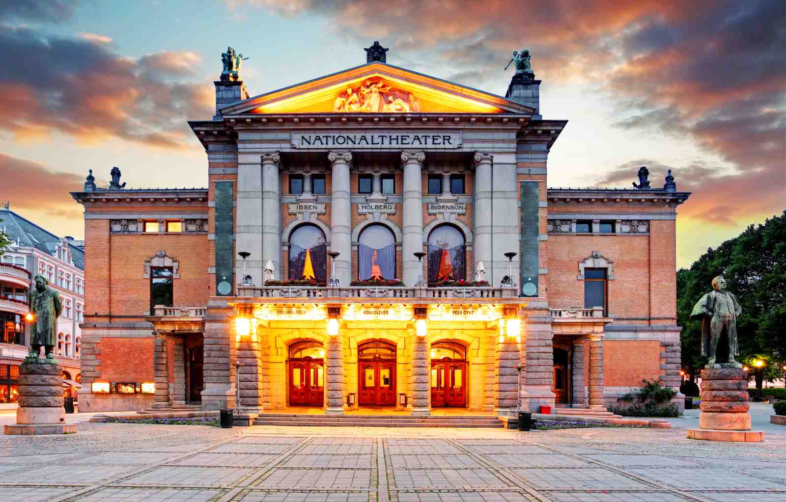 Elegant National Theatre Oslo Wall Art