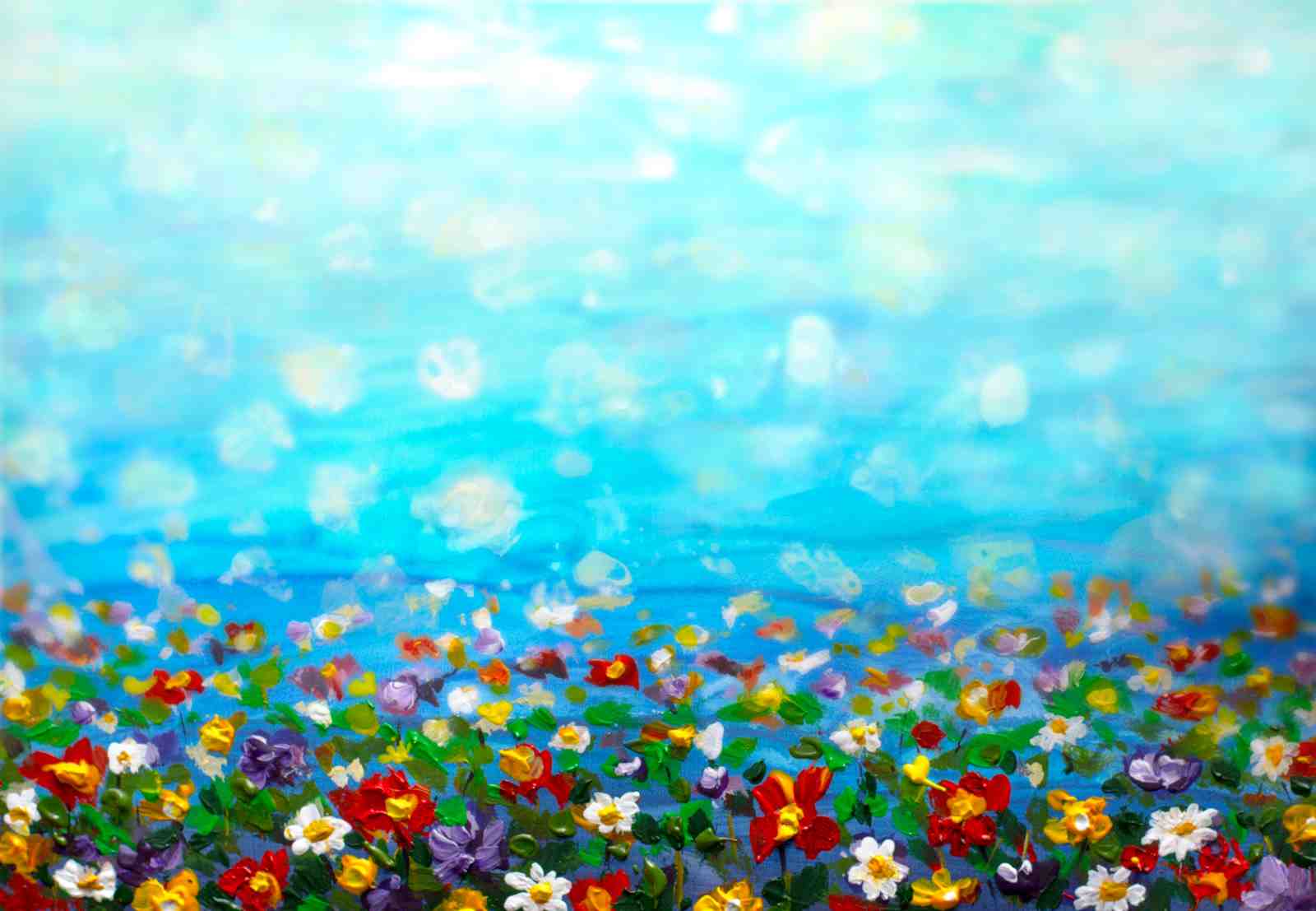 Vibrant Meadow Flower Field Wall Art