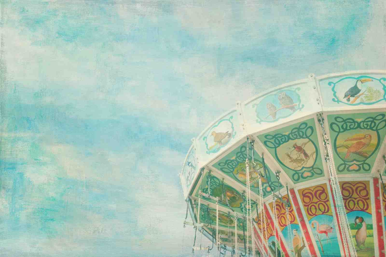 Vintage Carnival Swing Ride Wall Art