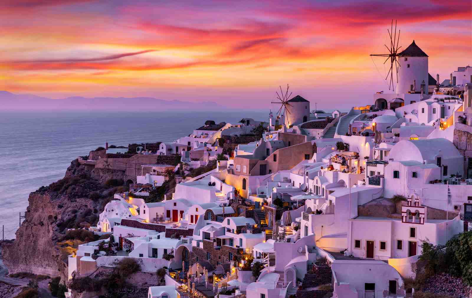 Santorini Sunset Aegean Dream Wall Art