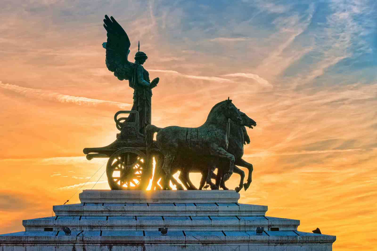 Majestic Angel Chariot Sunset Wall Art