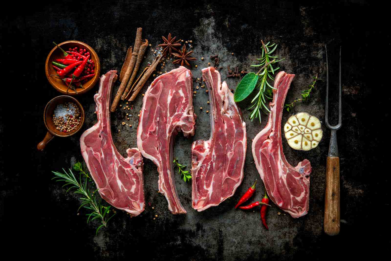 Gourmet Lamb Chops Still Life Wall Art