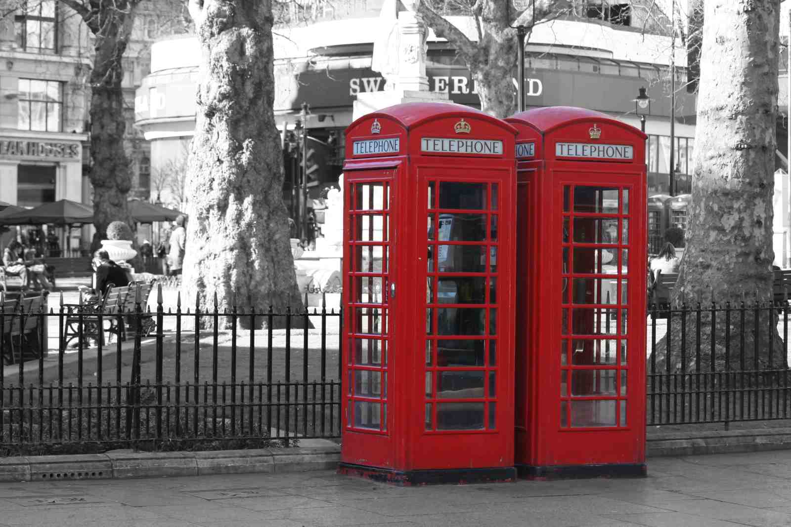 Iconic Red London Phone Booth Wall Art