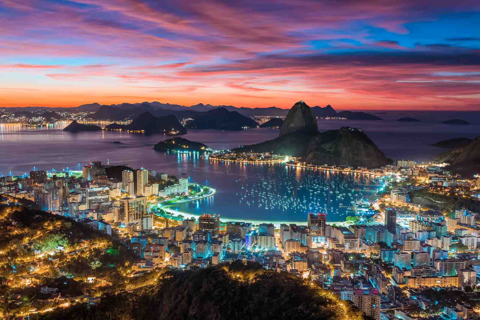 Rio de Janeiro Sunset Cityscape Wall Art