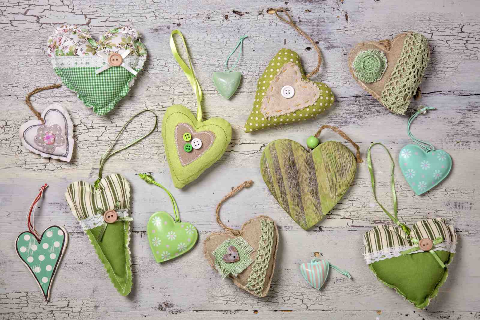 Charming Handmade Hearts Collection Wall Art