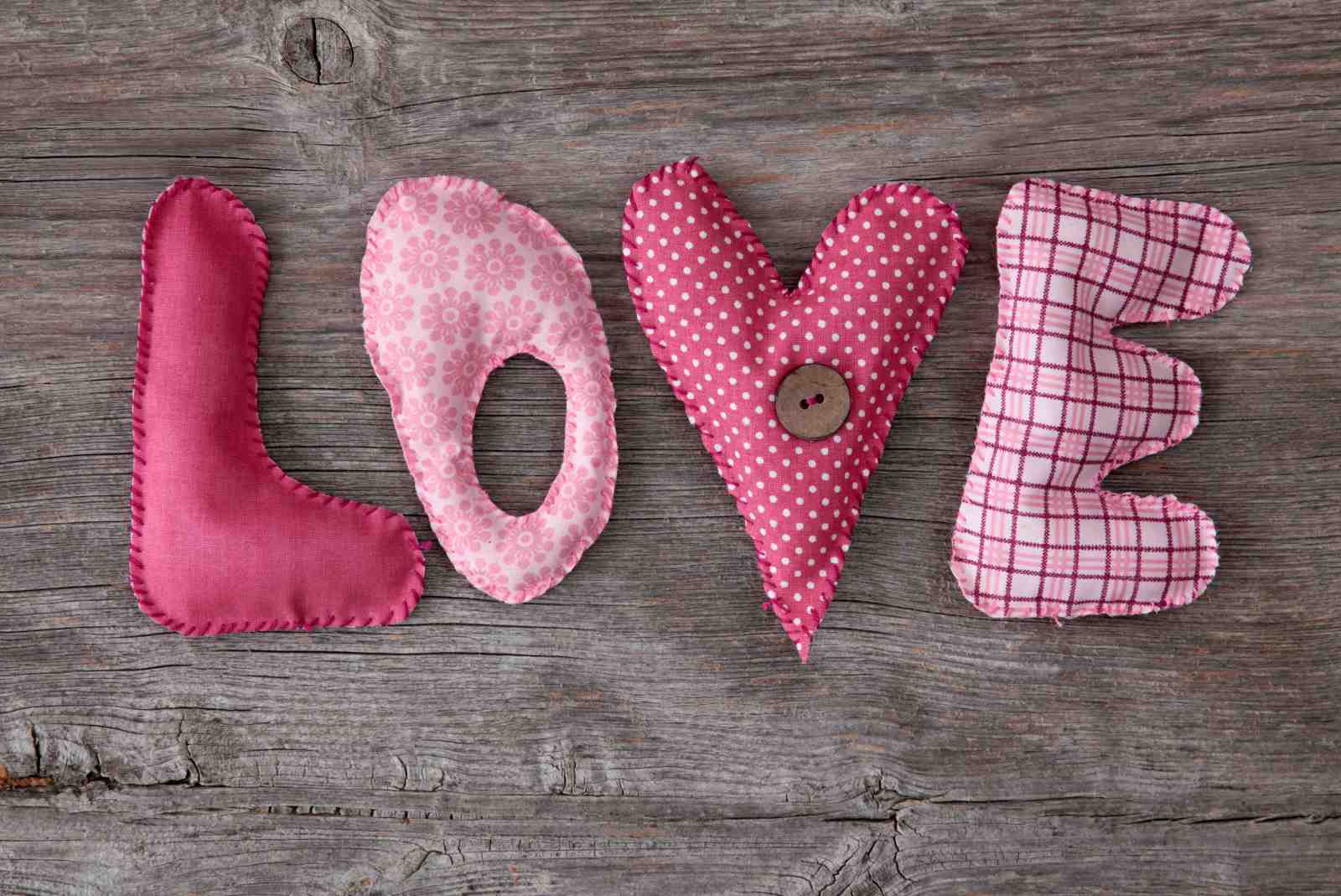 Handmade LOVE Hearts & Letters Wall Art
