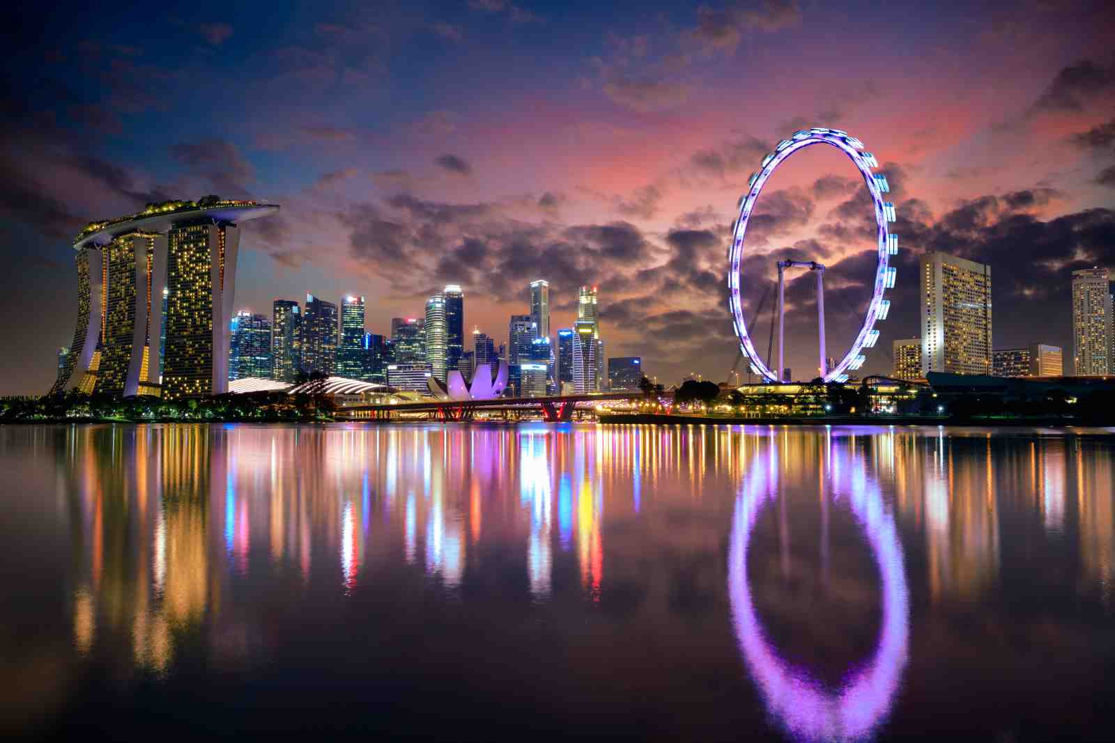 Vibrant Singapore Skyline Wall Art