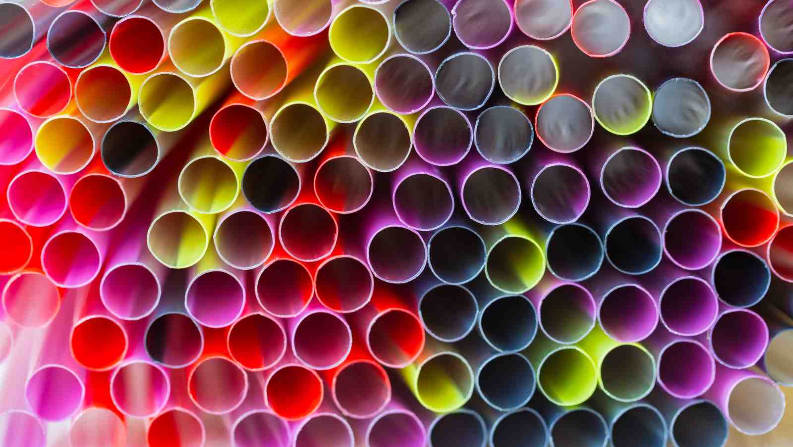 Vibrant Rainbow Straws Abstract Wall Art