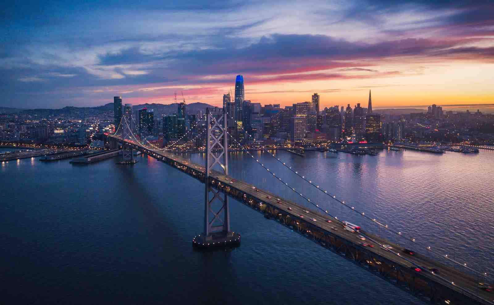 San Francisco Bay Bridge Sunset Wall Art