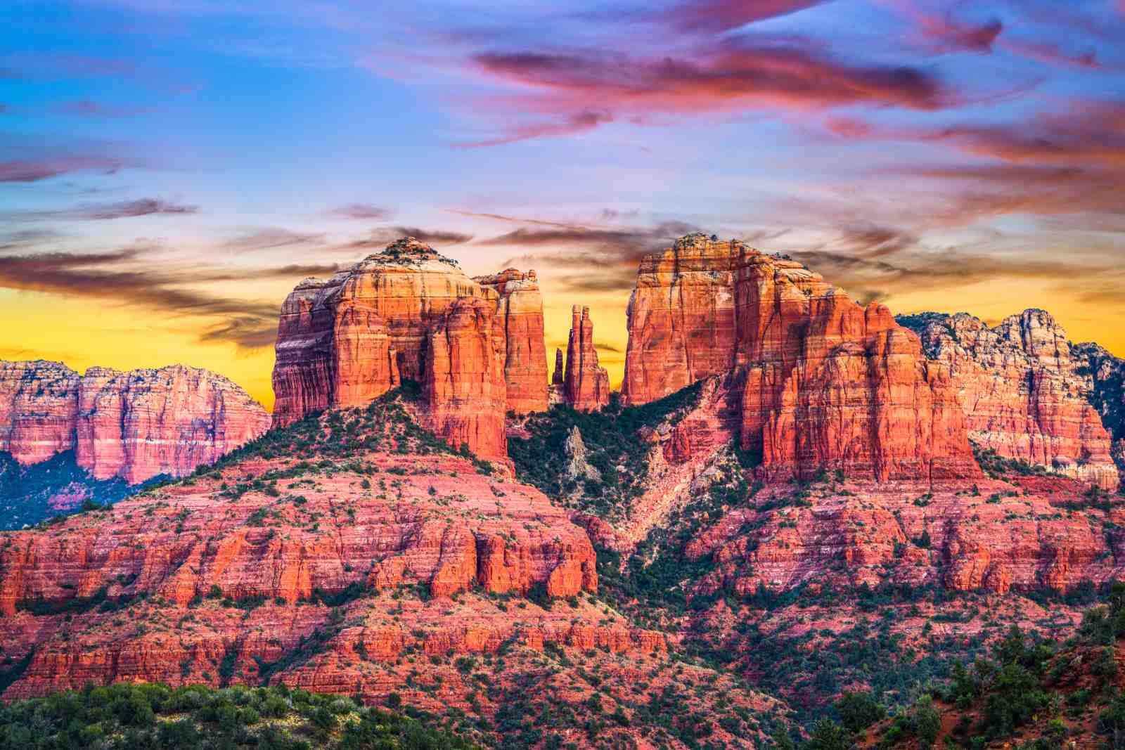 Majestic Sedona Red Rocks Sunset Wall Art