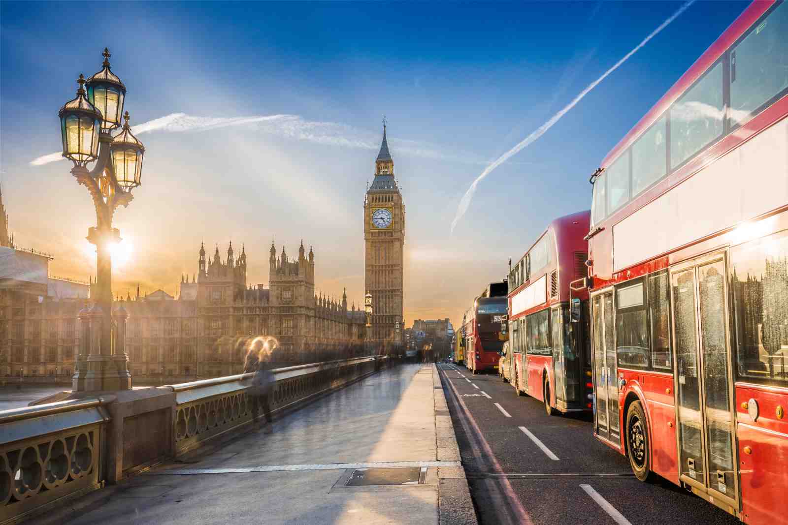 Iconic London Big Ben & Buses Wall Art