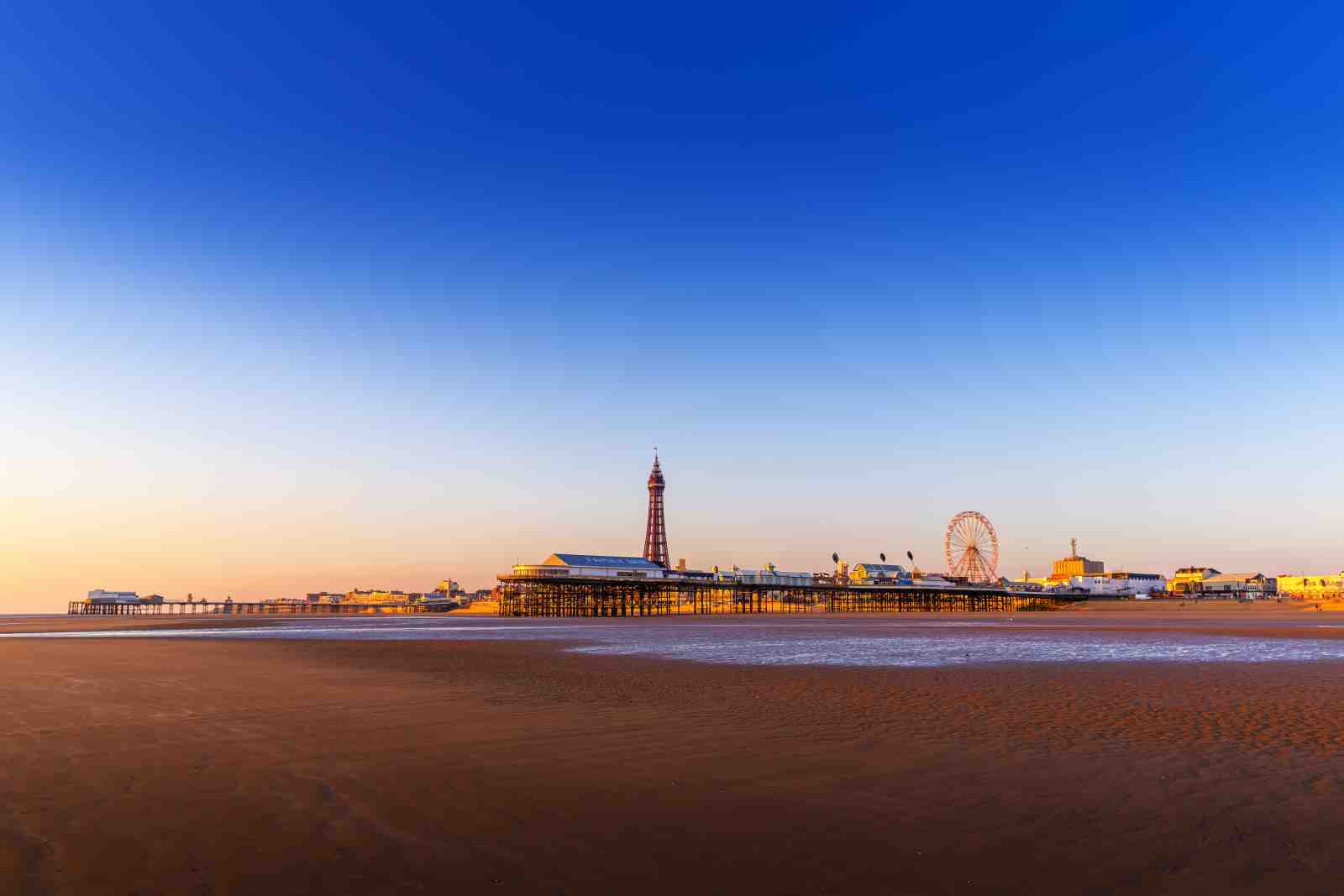Blackpool Tower Beach Sunset Wall Art