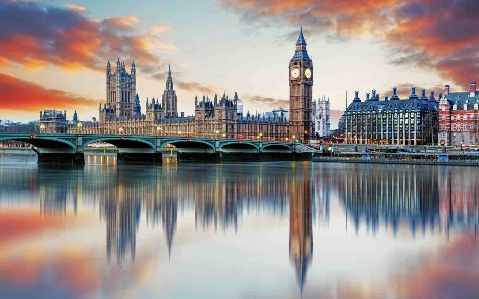 London Big Ben Sunset Wall Art
