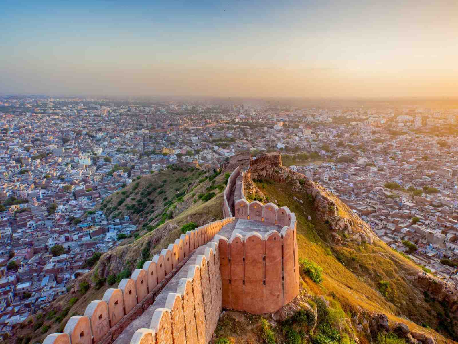 Jaipur City Wall Sunset Wall Art