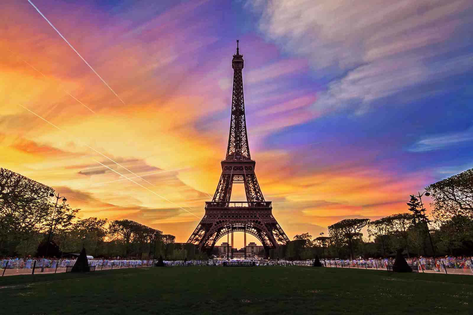 Parisian Sunset Eiffel Tower Wall Art