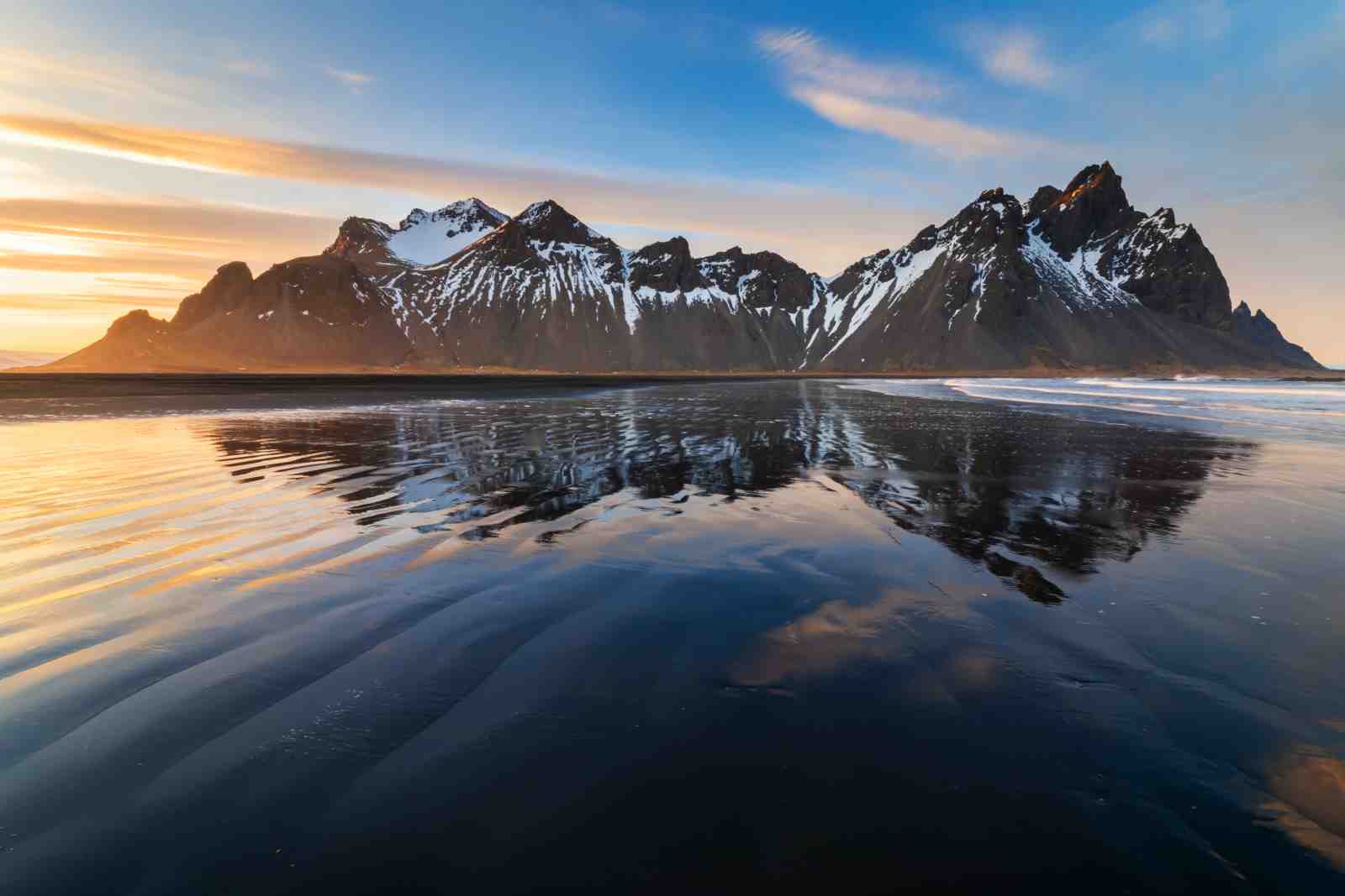 Majestic Iceland Mountains Reflection Wall Art