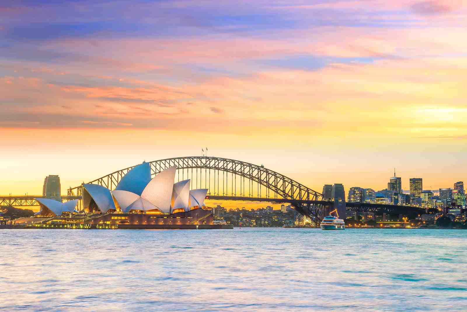 Sydney Harbour Sunset Wall Art