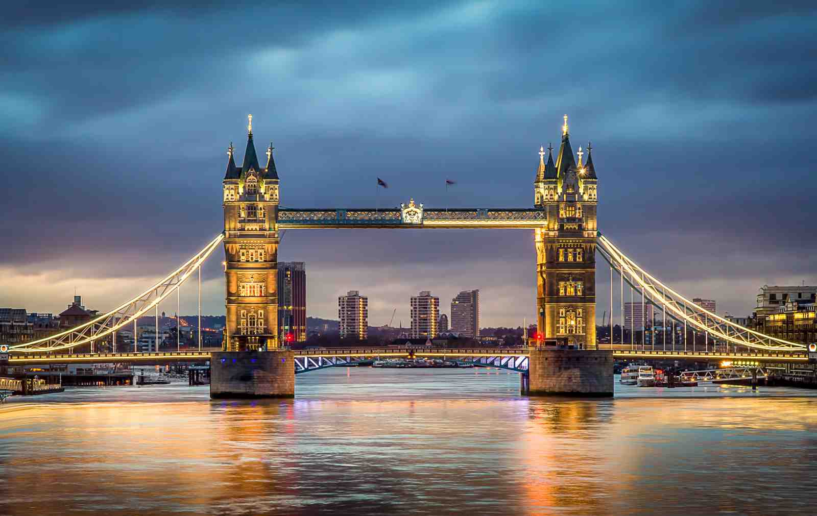 Iconic Tower Bridge London at Dusk Wall Art