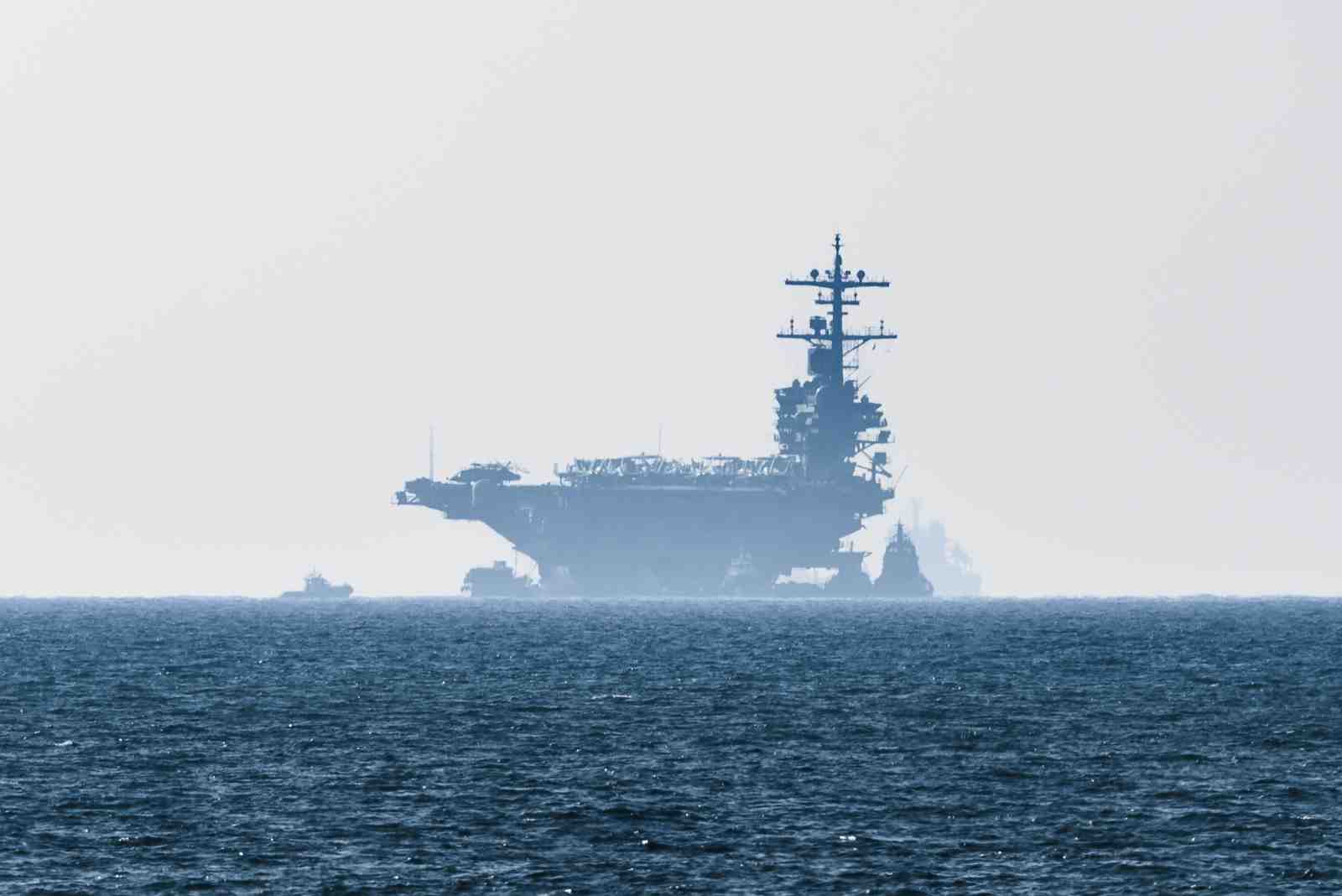 Majestic Aircraft Carrier at Sea Wall Art