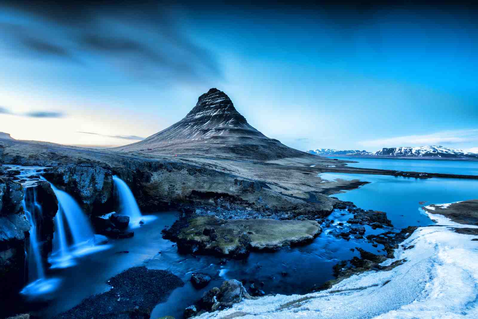 Icelandic Waterfall & Mountain Wall Art