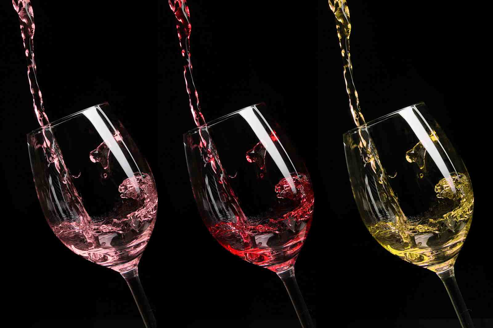 Vibrant Wine Pour Trio Wall Art
