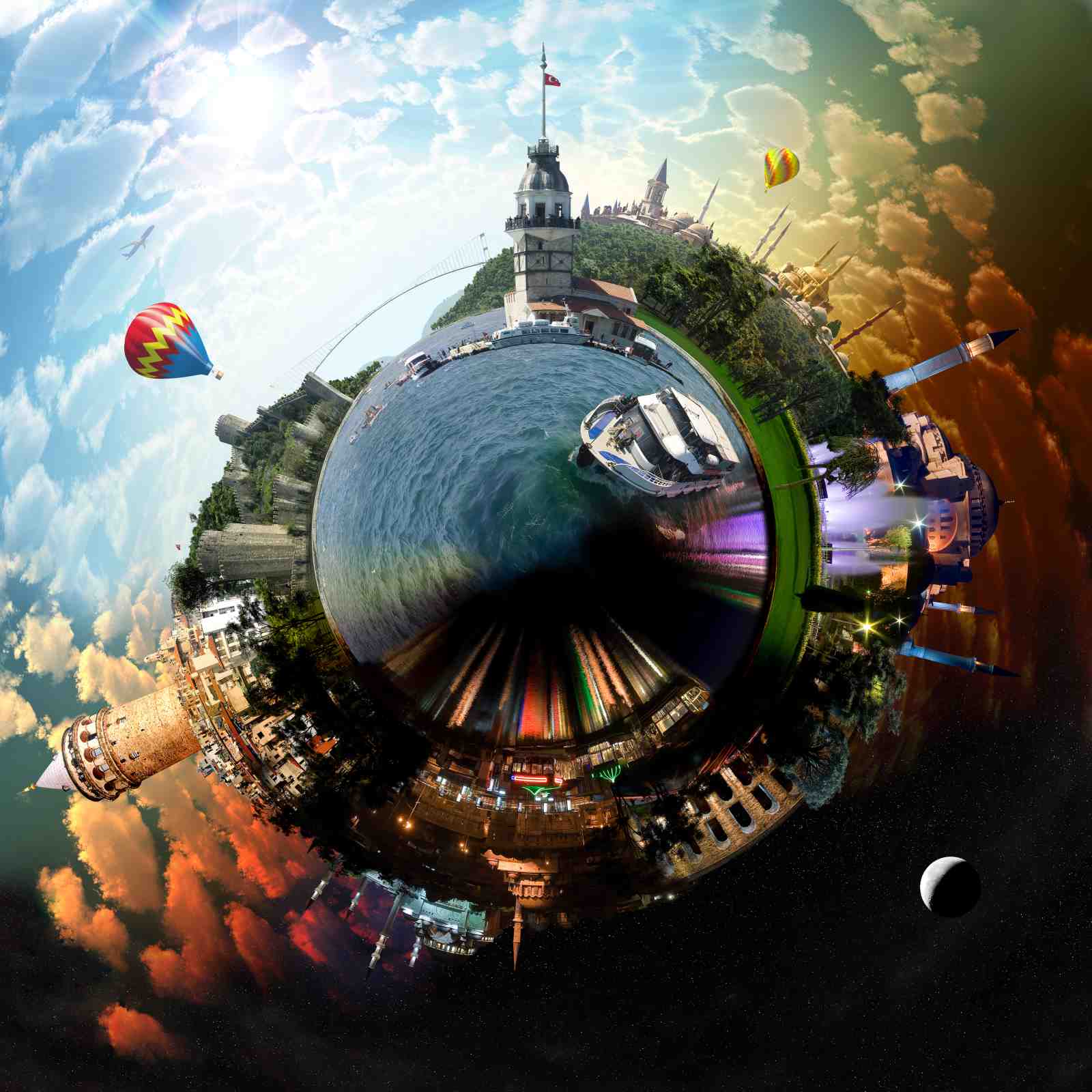 Istanbul "Little Planet" Wall Art